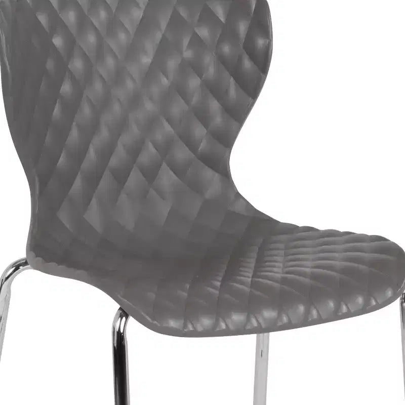 Flash Furniture Lowell Sedia Impilabile in Plastica dal Design Contemporaneo