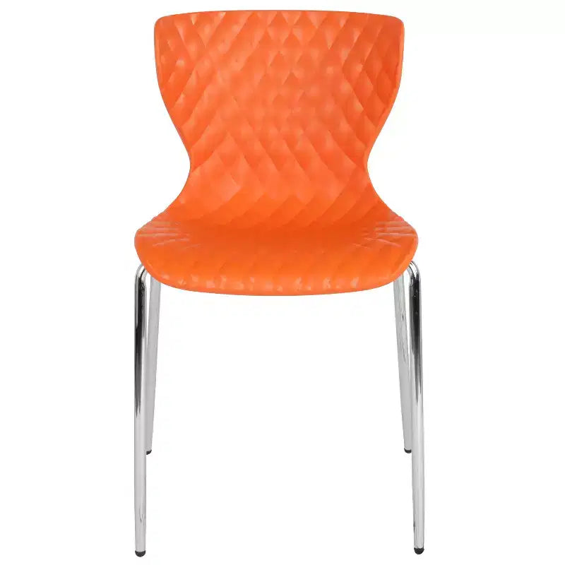 Flash Furniture Lowell Sedia Impilabile in Plastica dal Design Contemporaneo