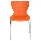 Flash Furniture Lowell Sedia Impilabile in Plastica dal Design Contemporaneo