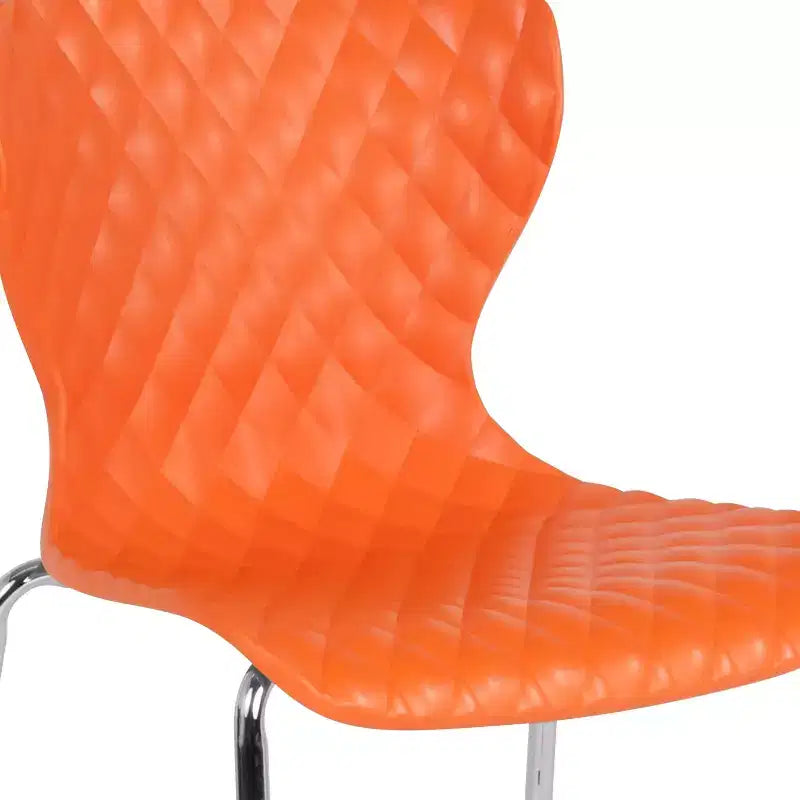 Flash Furniture Lowell Sedia Impilabile in Plastica dal Design Contemporaneo