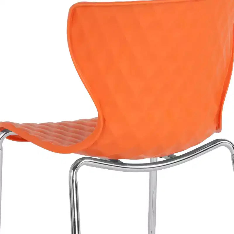 Flash Furniture Lowell Sedia Impilabile in Plastica dal Design Contemporaneo