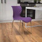 Flash Furniture Lowell Sedia Impilabile in Plastica dal Design Contemporaneo