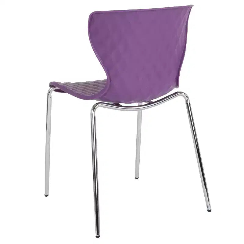 Flash Furniture Lowell Sedia Impilabile in Plastica dal Design Contemporaneo
