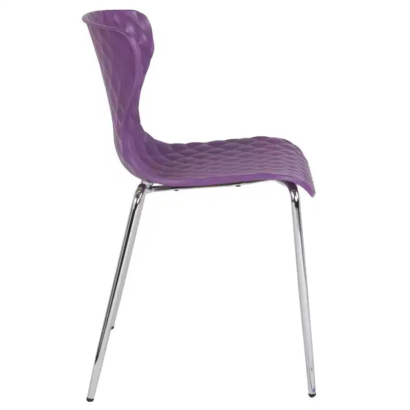 Flash Furniture Lowell Sedia Impilabile in Plastica dal Design Contemporaneo