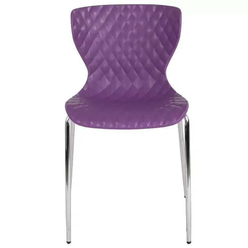 Flash Furniture Lowell Sedia Impilabile in Plastica dal Design Contemporaneo