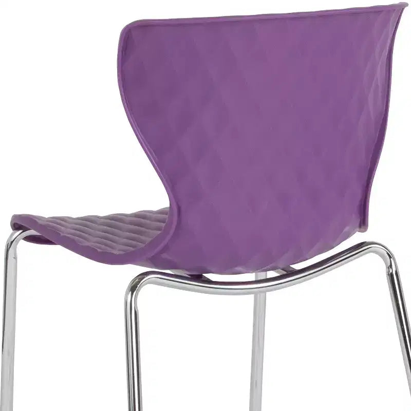 Flash Furniture Lowell Sedia Impilabile in Plastica dal Design Contemporaneo