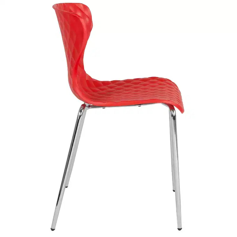 Flash Furniture Lowell Sedia Impilabile in Plastica dal Design Contemporaneo