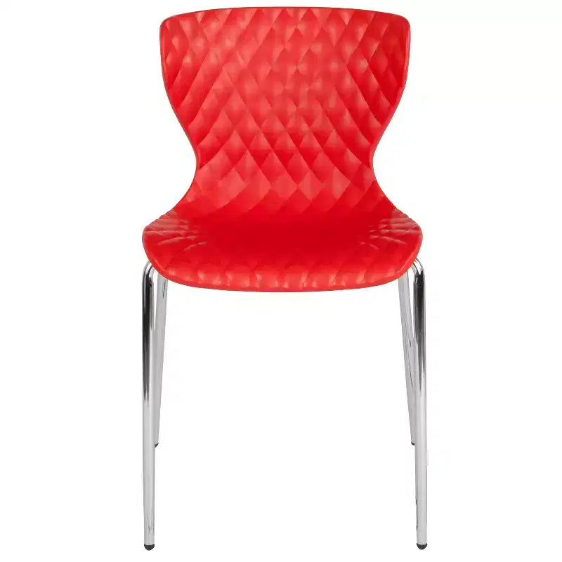 Flash Furniture Lowell Sedia Impilabile in Plastica dal Design Contemporaneo