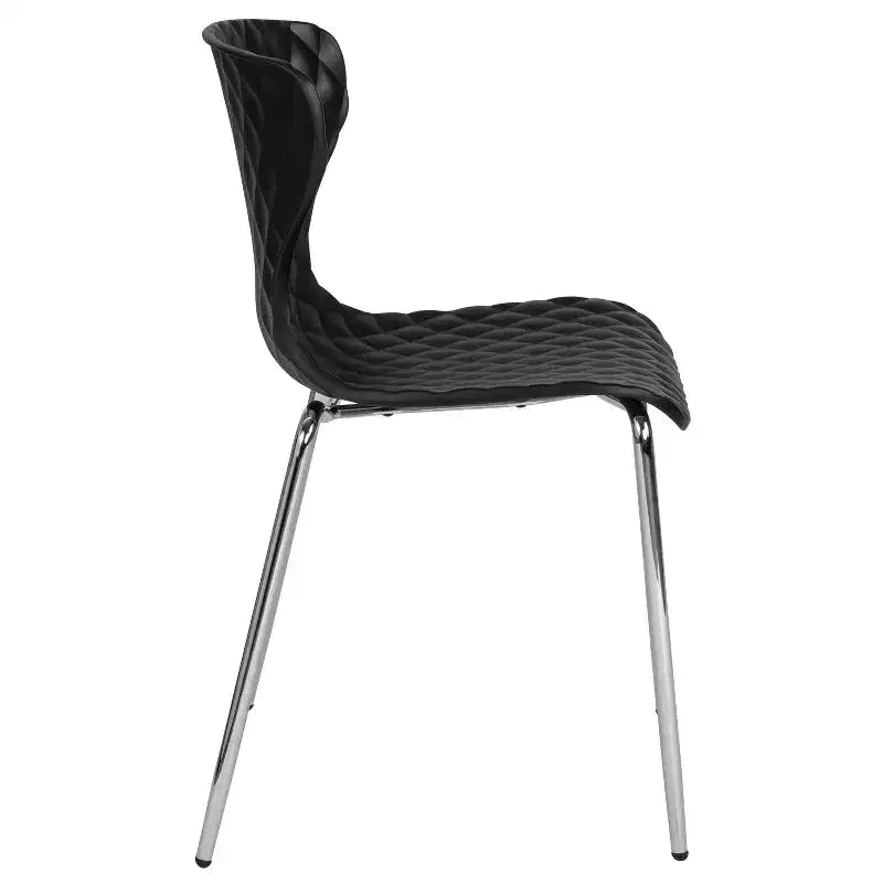 Flash Furniture Lowell Sedia Impilabile in Plastica dal Design Contemporaneo