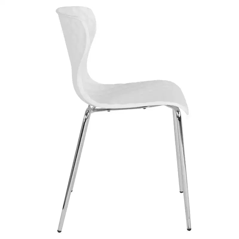 Flash Furniture Lowell Sedia Impilabile in Plastica dal Design Contemporaneo