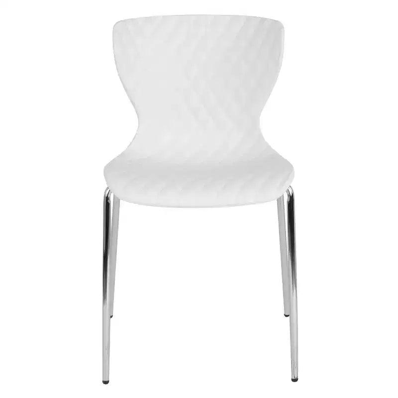 Flash Furniture Lowell Sedia Impilabile in Plastica dal Design Contemporaneo