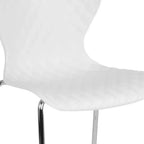 Flash Furniture Lowell Sedia Impilabile in Plastica dal Design Contemporaneo
