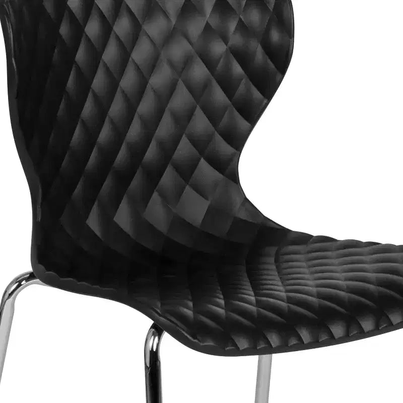 Flash Furniture Lowell Sedia Impilabile in Plastica dal Design Contemporaneo