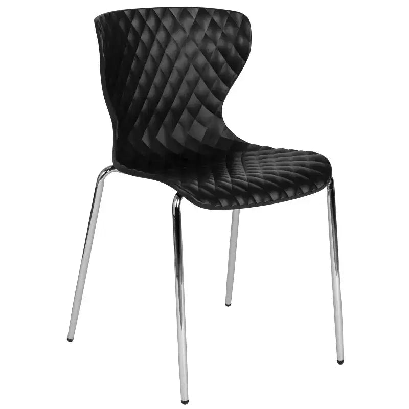 Flash Furniture Lowell Sedia Impilabile in Plastica dal Design Contemporaneo