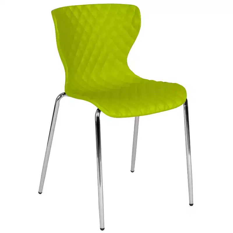 Flash Furniture Lowell Sedia Impilabile in Plastica dal Design Contemporaneo