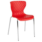 Flash Furniture Lowell Sedia Impilabile in Plastica dal Design Contemporaneo
