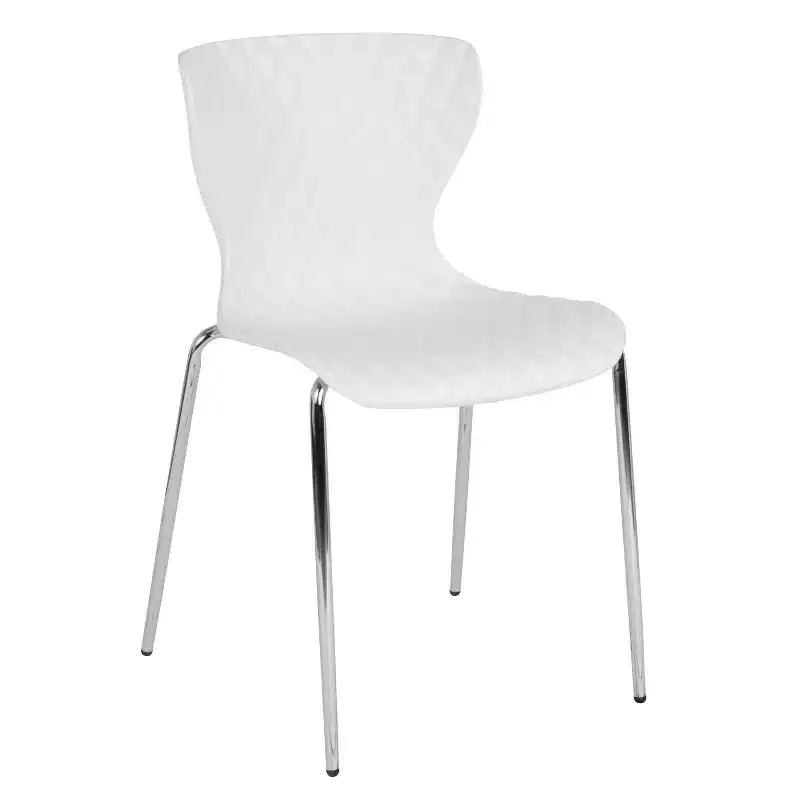 Flash Furniture Lowell Sedia Impilabile in Plastica dal Design Contemporaneo