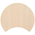 Flash Furniture 25.125W x 35.5L Tavolo per attività regolabile in altezza in plastica naturale a mezzaluna