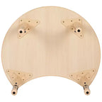 Flash Furniture 25.125W x 35.5L Tavolo per attività regolabile in altezza in plastica naturale a mezzaluna