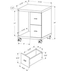 Monarch Specialties Scrivania per computer con 2 cassetti effetto legno recuperato/su ruote