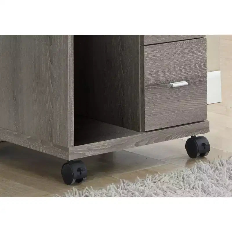 Monarch Specialties Scrivania per computer con 2 cassetti effetto legno recuperato/su ruote