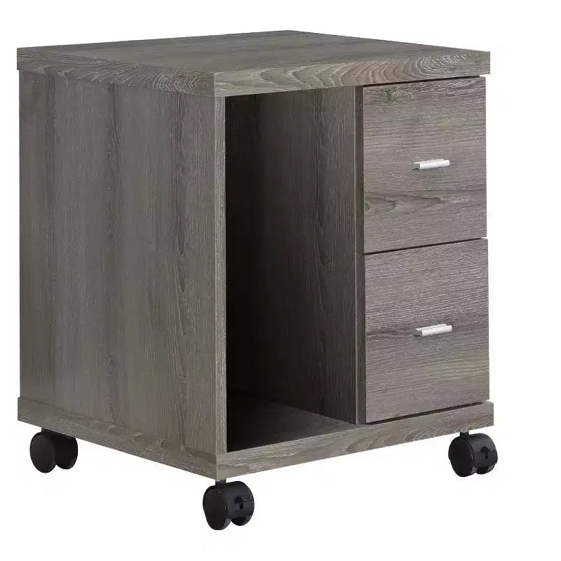 Monarch Specialties Scrivania per computer con 2 cassetti effetto legno recuperato/su ruote