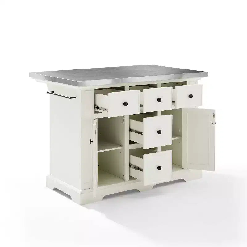 Isola da Cucina Julia con Top in Acciaio Inox - Crosley