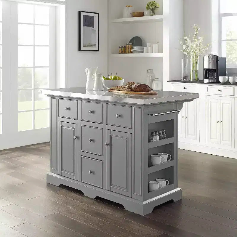 Isola da Cucina Julia con Top in Acciaio Inox - Crosley