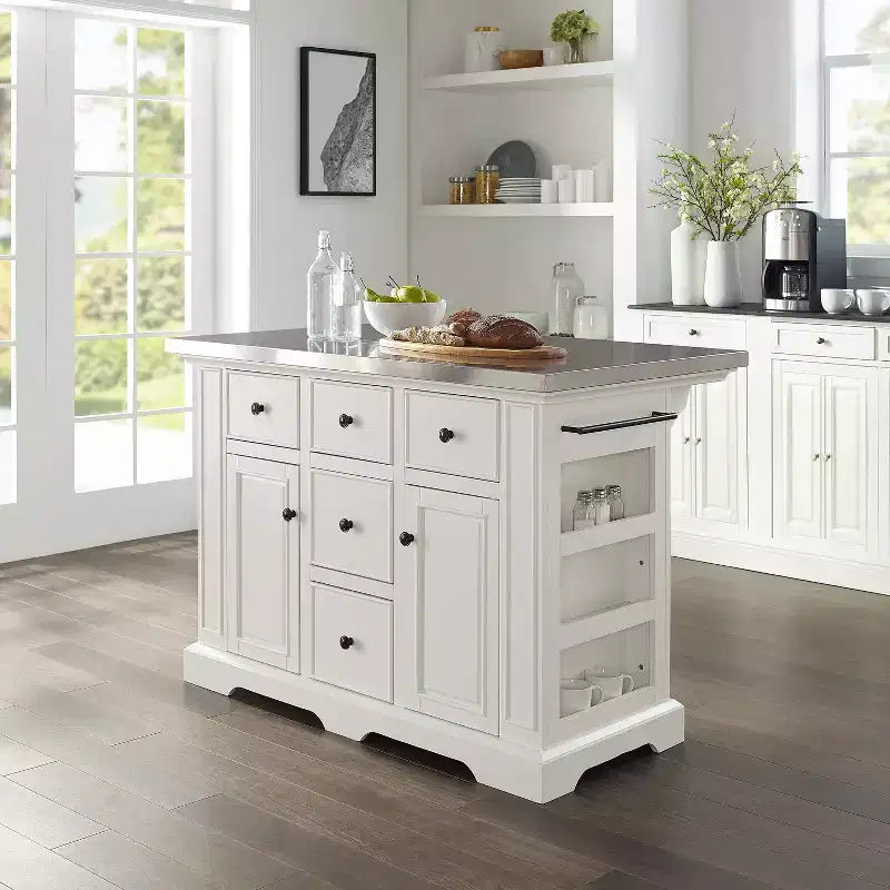 Isola da Cucina Julia con Top in Acciaio Inox - Crosley