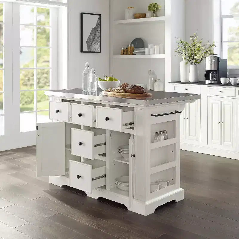 Isola da Cucina Julia con Top in Acciaio Inox - Crosley