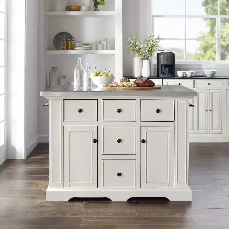 Isola da Cucina Julia con Top in Acciaio Inox - Crosley
