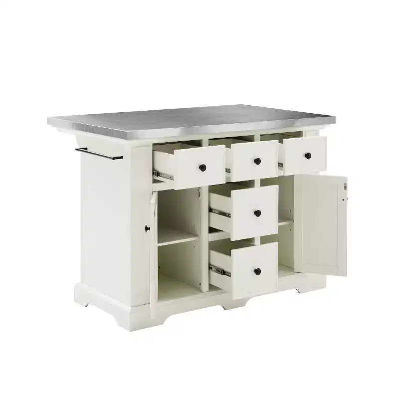 Isola da Cucina Julia con Top in Acciaio Inox - Crosley