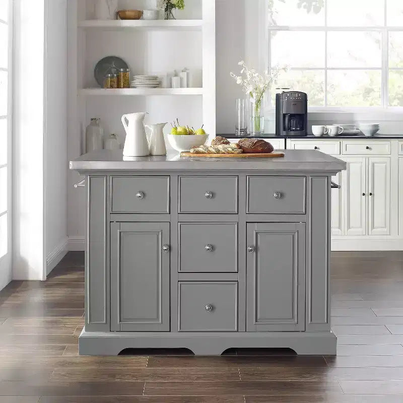 Isola da Cucina Julia con Top in Acciaio Inox - Crosley