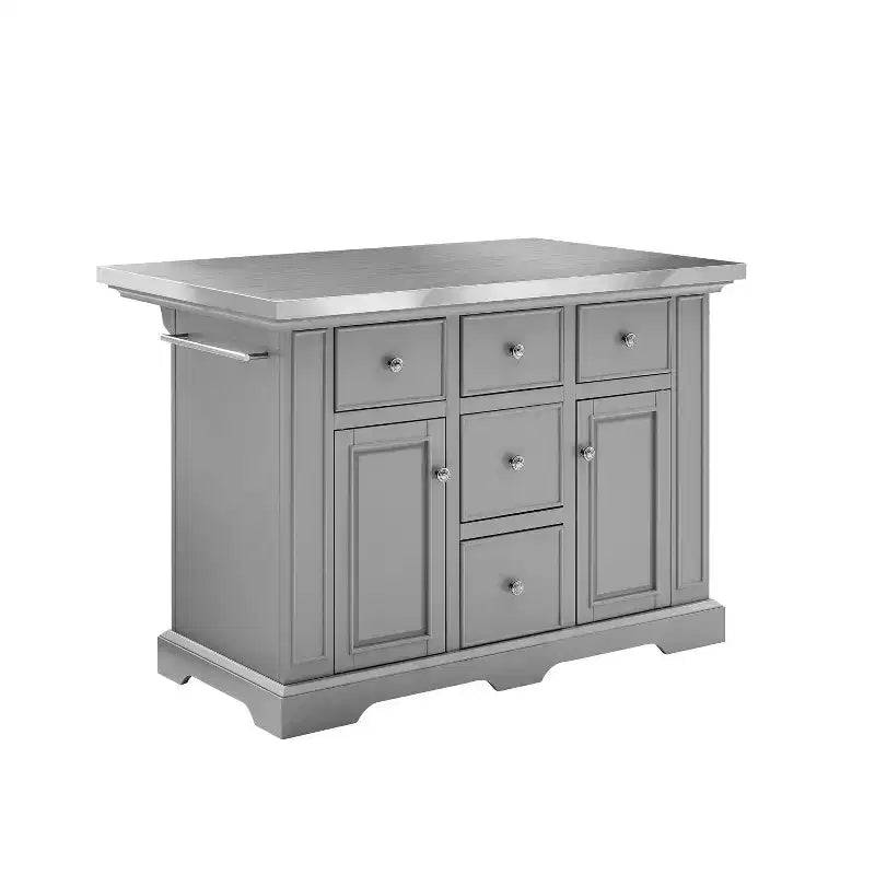 Isola da Cucina Julia con Top in Acciaio Inox - Crosley