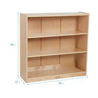ECR4Kids Libreria Classica in Legno con Ripiani Regolabili, 91 cm, Scaffale per Aula