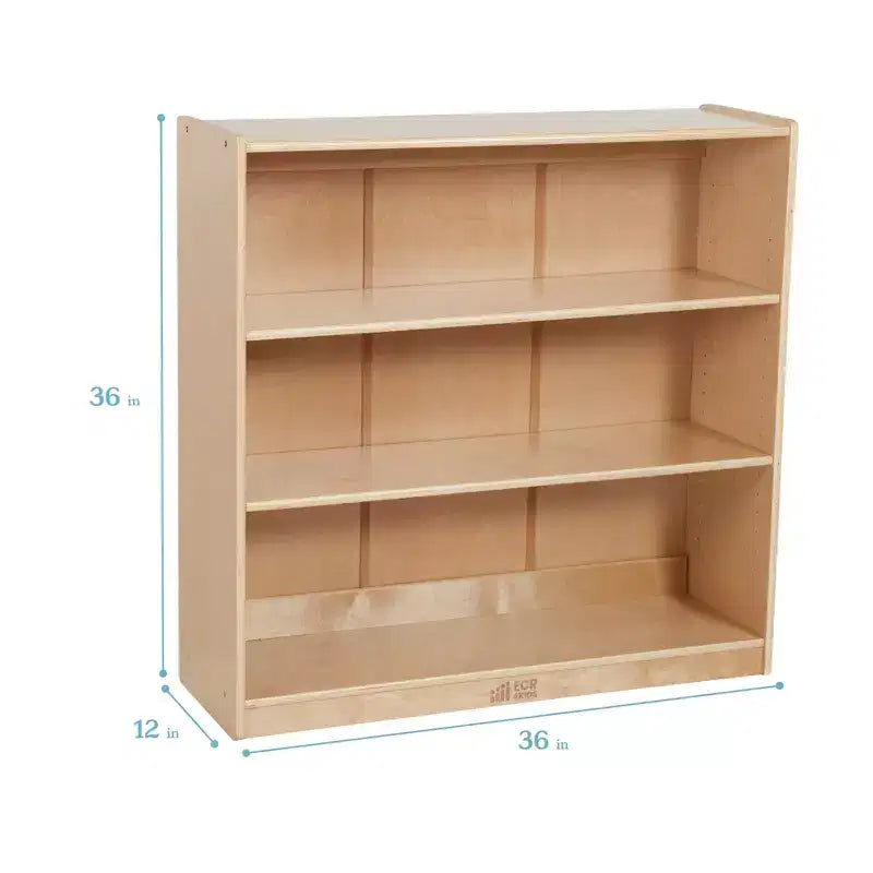 ECR4Kids Libreria Classica in Legno con Ripiani Regolabili, 91 cm, Scaffale per Aula