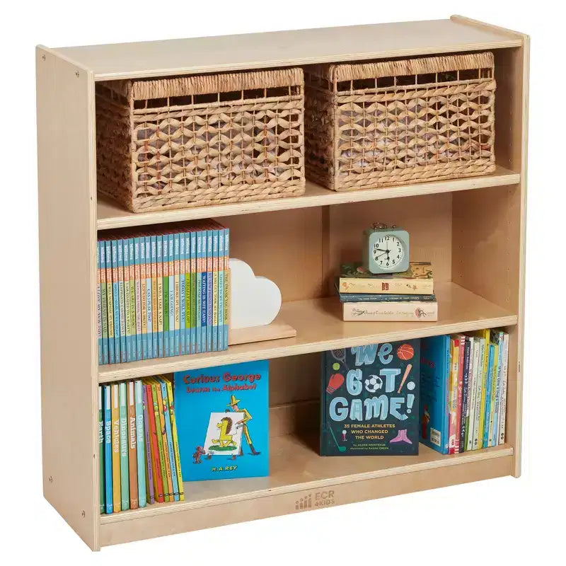 ECR4Kids Libreria Classica in Legno con Ripiani Regolabili, 91 cm, Scaffale per Aula