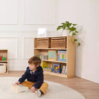 ECR4Kids Libreria Classica in Legno con Ripiani Regolabili, 91 cm, Scaffale per Aula