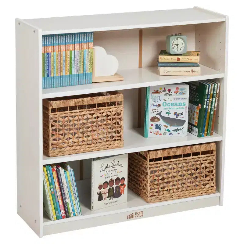 ECR4Kids Libreria Classica in Legno con Ripiani Regolabili, 91 cm, Scaffale per Aula