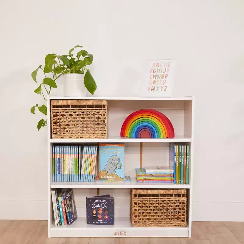ECR4Kids Libreria Classica in Legno con Ripiani Regolabili, 91 cm, Scaffale per Aula