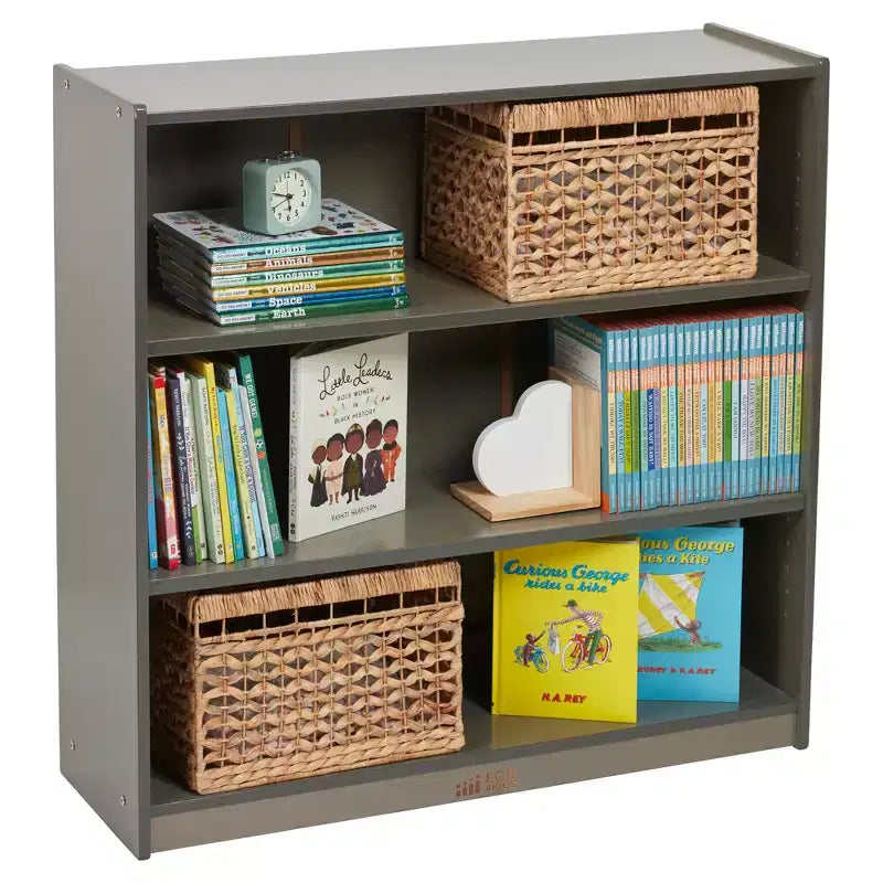 ECR4Kids Libreria Classica in Legno con Ripiani Regolabili, 91 cm, Scaffale per Aula