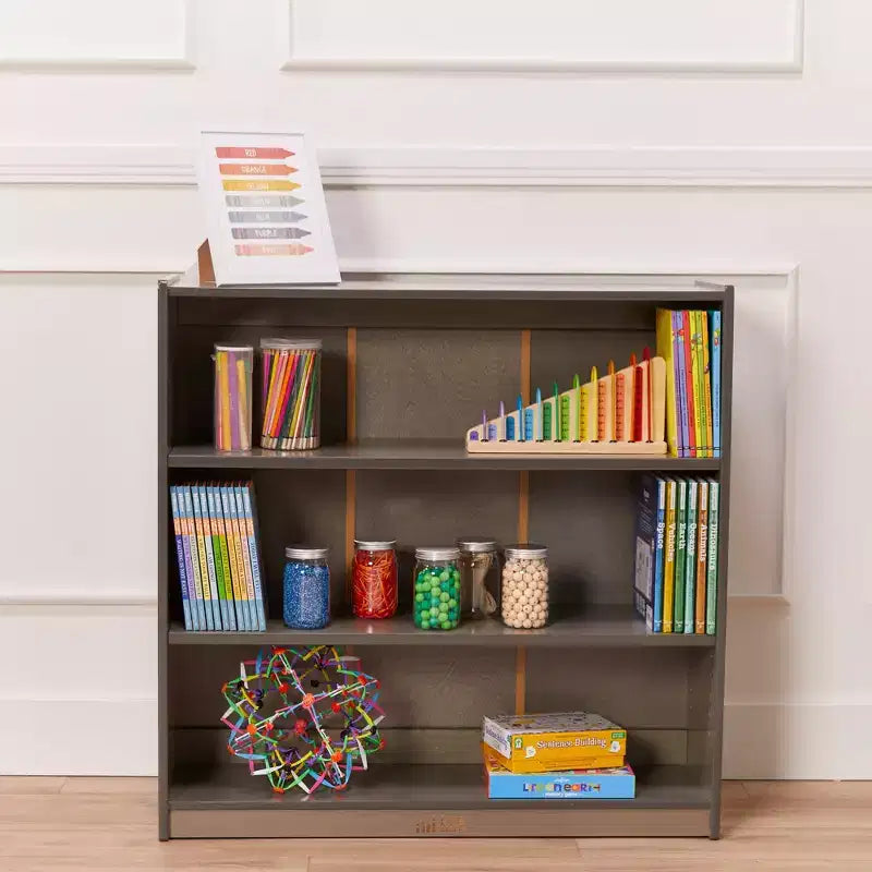ECR4Kids Libreria Classica in Legno con Ripiani Regolabili, 91 cm, Scaffale per Aula