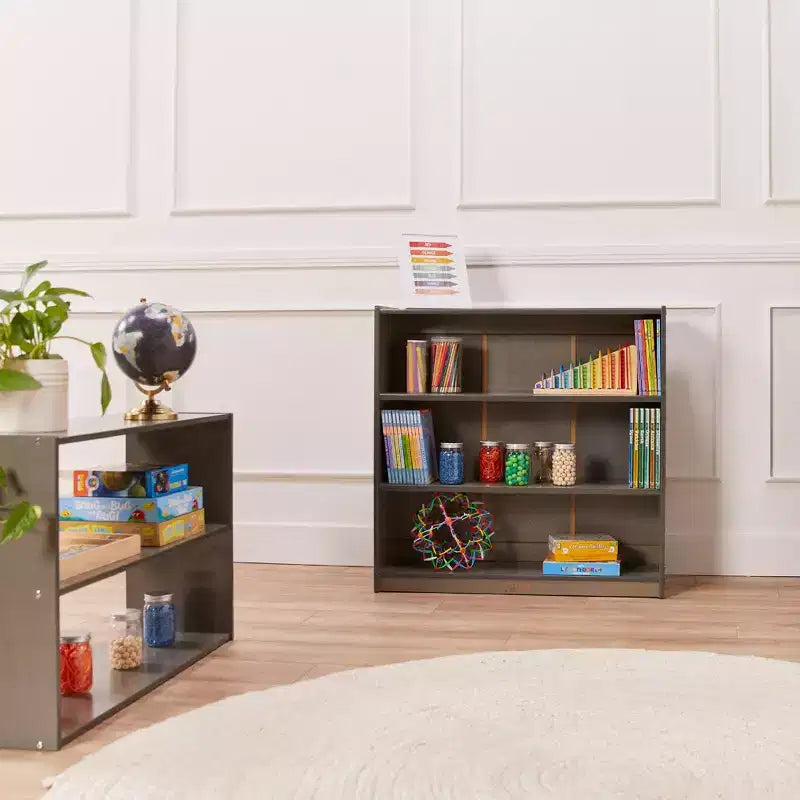 ECR4Kids Libreria Classica in Legno con Ripiani Regolabili, 91 cm, Scaffale per Aula