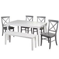 Set da pranzo Albury 6 pezzi con panca - Buylateral