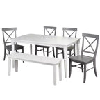 Set da pranzo Albury 6 pezzi con panca - Buylateral