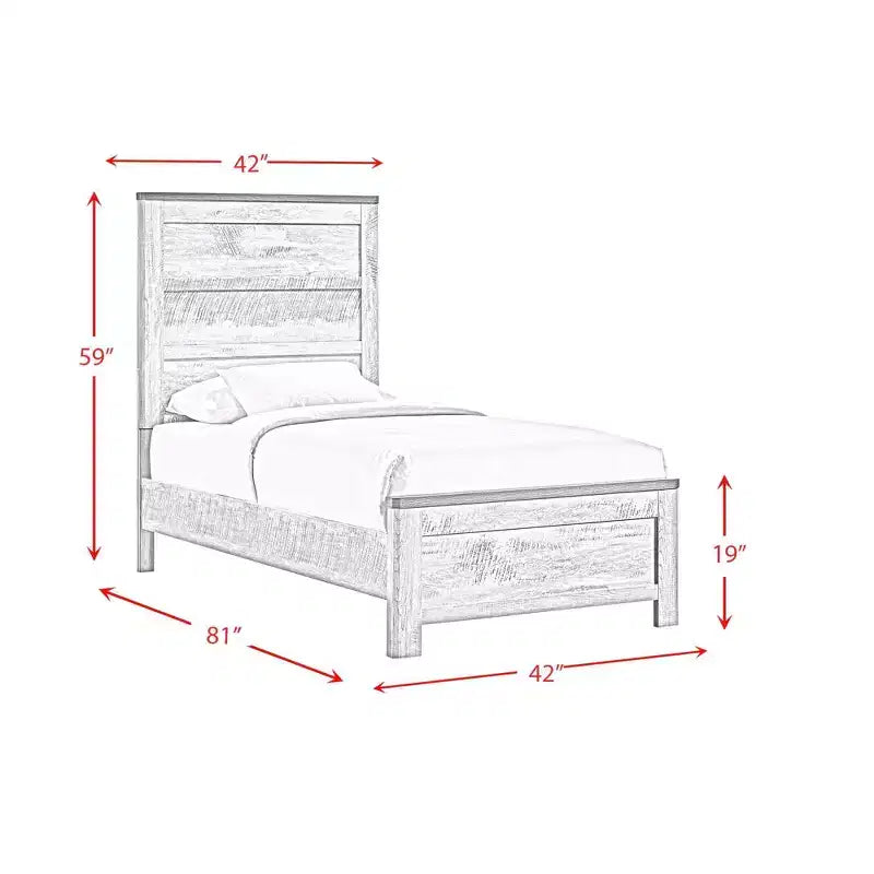 Set camera da letto Adam 3 pz grigio - Picket House Furnishings