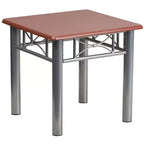 Emma and Oliver Laminate End Table with Steel Frame