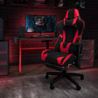Scrivania Emma e Oliver - Scrivania da gaming, portabicchieri, gancio per cuffie e sedia reclinabile