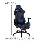 Scrivania Emma e Oliver - Scrivania da gaming, portabicchieri, gancio per cuffie e sedia reclinabile