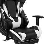 Scrivania Emma e Oliver - Scrivania da gaming, portabicchieri, gancio per cuffie e sedia reclinabile